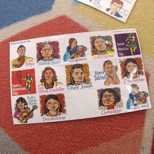 Vintage Highlight Stickers Native Americans and President Stickers